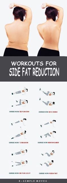 8 Effective Exercises To get rid of Side Fat. Fat Reduction Exercise, Yoga Girls, Side Fat, Latihan Kardio, Fat Reduction