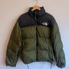 Worn Maybe A Handful Of Times But It Has Sat In My Closet Ever Since. No Flaws That I Can Identify. Really Nice Jacket That Insulates Well. I Believe This Is Either The Color “Khaki” Or “Thyme” Which Both Sell On Stockx For $250+ Casual The North Face Puffer Jacket For Outdoor, Casual The North Face Puffer Jacket For Winter Sports, Casual The North Face Puffer Jacket For Hiking, Green North Face Jacket, North Face Nuptse Jacket, North Face Arctic Parka, Brown Puffer Jacket, The North Face 1996 Retro Nuptse, 1996 Retro Nuptse Jacket