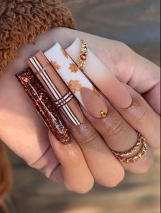 Fall Nails Acrylic, Elite Nails, Fall Nail Inspo, Luminous Nails, Coffin Nails Matte, Queen Nails, Halloween Acrylic Nails, Spring Acrylic Nails, Fall Gel Nails