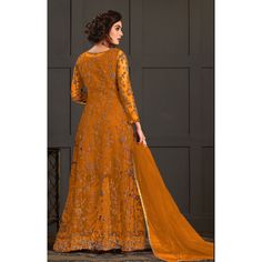 "Style: This suit is ready to wear. Just select your size Size Guide: Measurements in the size chart above are considered as body measurements. About Product : Extremely best craftsmanship of embellishments exhibited in this Salwar Kameez , . The lovely EMBROIDERY work a substantial attribute of this attire. Customize stitching : Please Provide your complete size. We will stitch your outfit according to your size . share details chest waist hips and your height Ready made : The size of the garme Net Kurti, Butterfly Net, Beautiful Long Dresses, Dress Salwar Kameez, Net Dress, Designer Anarkali, Salwar Kameez Designs, Silk Lehenga, Net Dupatta