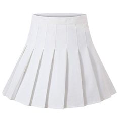 Great fit, made with 100% Polyester Fabric  A Line Pleated Mini Skirt Material: Polyester, soft, breathable, skin-friendly and comfortable to wear. Feature: High waist skirt, pleated skirt, solid color, skater tennis skirt, school uniform mini skirt Size: 6 sizes for option, XS/ S/ M/ L/ XL/ XXL, suitable for most lady's figure. Please read the size chart carefully before you purchase the item. no return or exchange please. Occasion: Great for daily wear, school skirt, uniform, cosplay, parties, dating, club wear, etc. All-Match: Made of soft and high-quality fabric, the mini skirt match well with any clothing, such as t-shirt, shirts, tops and so on. Waist Size Can Be Determined By Measuring Around The Smallest Part Of Your Torso Size Chart Is Exact & Skirts Do Not Stretch So Please Order School Skirt Uniform, Skirt Png, Skirts Tennis, Skirt Uniform, Skirt School, School Uniform Skirts, Uniform Skirt, School Skirt, White Pleated Skirt