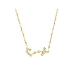 Showcase your astrological sign whenever you wear this unique zodiac necklace. Featuring dazzling cubic zirconia gemstones set in a constellation pattern, This dainty necklace is a perfect way to personalize your look. Showcase your astrological sign whenever you wear this unique zodiac necklace. Featuring dazzling cubic zirconia gemstones set in a constellation pattern, This dainty necklace is a perfect way to personalize your look.Click on this JEWELRY & WATCHES GUIDE to learn about fit, style Celestial Zodiac Sign Diamond Jewelry, Celestial Zodiac Diamond Jewelry, Constellation Pattern, Constellation Necklace, Zodiac Necklace, Astrological Sign, Zodiac Necklaces, Astrology Signs, Dainty Necklace