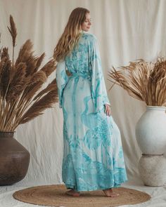 Appreciate the charm of this slow fashion, stunning maxi kaftan, with colors reminiscent of a summer breeze. Made from eco-friendly modals derived from Bamboo trees, this item ensures breathability and coziness. It adds a touch of class to any occasion, pairing perfectly with your favorite leggings or jeans, or even as a chic robe over your sensual underwear. This piece is an ideal blend of comfort and style, suitable for various moments and moods. Size: Our model is wearing size M and has the f Bamboo Trees, Favorite Leggings, Maxi Kaftan, Kaftan Maxi Dress, Garment Steamer, Short Kimono, Summer Breeze, Eco Fashion, Slow Fashion