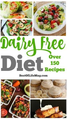 the cover of dairy free diet over 150 recipes, including salads and desserts