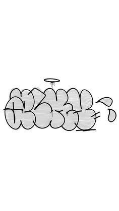 a black and white drawing of a bunch of graffiti on a wall with the word love written in it