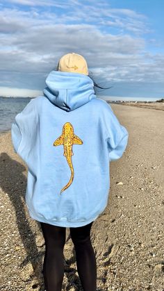 Zebra shark hoodie Zebra Shark, Leopard Shark, Shark Hoodie, Ocean Creatures, Beach Outfit, Hoodies Womens, Hoodies Men, Salt, Casual Outfits