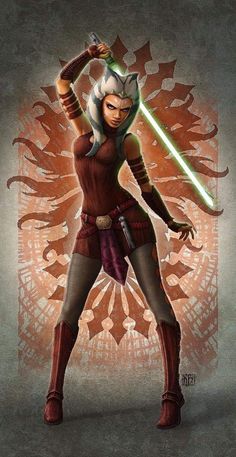 Ashoka Star Wars, Jedi Art, Star Wars Outfits, Star Wars Women, Star Wars Wallpaper, Star Wars Artwork