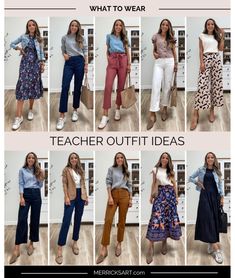 Teacher Appropriate Outfits, School Teacher Outfit, Casual Teacher Outfits, Teacher Outfit Ideas, Art Teacher Outfits, Teacher Attire, Teacher Outfits Elementary, Cute Teacher Outfits, Teacher Wear