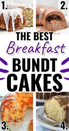 the best breakfast bundt cakes with text overlay that reads, the best breakfast bundt cakes