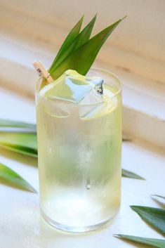 a close up of a drink on a table