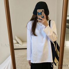 Lasaky - Stylish and Slim-Fitting Long Sleeve Base Shirt with Elegant Square Collar and Flared Cuffs Casual White Long Sleeve Top, Basic Long Sleeve Plain Shirt, Casual White Long Sleeve Top For Work, Basic Oversized Long Sleeve Shirt, Basic White Shirt For Fall, Basic Long Sleeve Shirt For Spring, Basic Long Sleeve Spring Shirt, Basic White Cotton Long Sleeve Top, Casual White Long Sleeve Top For Winter