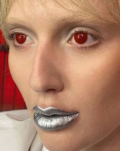 Bloodshot Eyes, Porcelain Skin, Makeup Board, Make Up Inspo, Futuristic Fashion, Editorial Makeup, Red Eyes, Artistry Makeup, Face Art