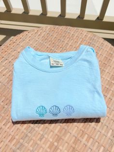 Comfort colors embroidered Tee Model is wearing a size Large Preppy Gifts, Summer Tees, Polo Design, Beach Tee, Comfort Colors Sweatshirt, Wear Store, Embroidered Tee, Little Outfits, Embroidered Clothes