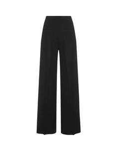 98% Virgin wool, 2% Elastane Chic Full-length Wool Bottoms, Fitted Wool High-waisted Bottoms, Fitted Wool High Waist Bottoms, Chic Full Length Wool Bottoms, Fitted High Waist Wool Bottoms, Fitted High Waist Wool Pants, Tailored High Waist Wool Wide Leg Pants, Chic Full-length Wool Pants, Tailored Wool High Waist Wide Leg Pants