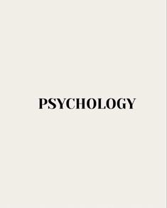 the word psychology written in black on a white background