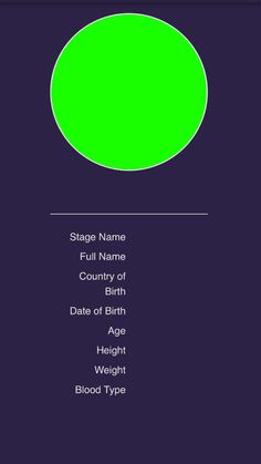 an image of a green circle with the words, stage name and number