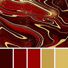 a red and gold color scheme with different shades