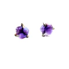 These beautiful amethyst earrings are simple, classy and elegant. Small amethyst set in a sterling silver setting. They are perfect for any occasion! Amethyst is a birthstone for February. It's a spiritual protection stone. It enhances intuition, and soothes your mind and spirit. Perfect gift idea for her. <> Amethyst Sterling Silver << JEWELRY CARE/ STORING >> * Warm water and a soft cloth are the best thing you can do to maintain the beauty of your jewelry. * Jewelry polishing cloths work great and are non-abrasive. * Use a soft toothbrush to clean if necessary. * Make sure that your jewelry the last thing you put on when you get dressed.     Apply any perfume, deodorant, make up, lotion or hairspray BEFORE you wear your jewelry.    Certain chemicals in these beauty products may damage t Purple Sterling Silver Earrings With Prong Setting, Dainty Purple Gemstone Earrings, Purple Amethyst Earrings With Prong Setting, Dainty Purple Nickel-free Earrings, Everyday Purple Amethyst Earrings, Purple Amethyst Birthstone Earrings, Amethyst Earrings With Gemstone Accents, Gift, Nickel-free Silver Amethyst Crystal Earrings, Amethyst Set