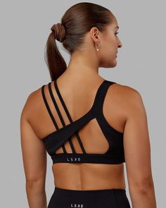 Galvanise Sports Bra - Black | LSKD Running Events, Sports Bra Design, Long Leggings, Perfect Bra, Gym Style, Flare Leggings, Black Sports Bra, Buy Now Pay Later, Bra And Panty Sets