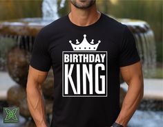 Birthday King Shirt,Mens Birthday Tshirt, Birthday Gift, Cool Birthday Gifts for Guys, Gift For Birthday Party, Funny Husband Birthday Tee HOW TO ORDER 1. From the two Drop-down menus select the Size and the Shirt Color you need. 2. Add these to your cart. *You will need to return to the listing to add the other sizes and designs you need before checking out. 3. After adding all the shirts to the Cart, Checkout them together. DELIVERY & RETURN Order Processing time for Dispatch: 1 working days. ORDER CANCELLATIONS We accept cancellations within 6 hours of placing the order. You can message or email us from your seller account to request cancellation. RETURNS & EXCHANGES Because of the nature of these items, unless they arrive damaged or defective, we can't accept returns for personalized i Birthday Gifts For Guys, Cool Birthday Gifts, Birthday King, Mens Birthday, Funny Husband, Gifts For Guys, King Shirt, Husband Humor, Birthday Tshirts