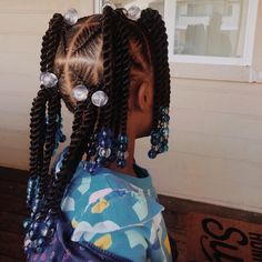 Baby Braids Hairstyles, Kiddie Hairstyles, Braids And Beads, Black Baby Girl Hairstyles, Baby Girl Hairstyles Curly, Daughter Hairstyles, Cute Toddler Hairstyles, Kid Hairstyles, Lil Girl Hairstyles