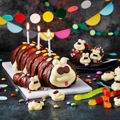 a cake with chocolate frosting and sprinkles on it is being viewed on instagram