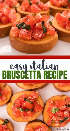 an easy italian bruscetta recipe with tomatoes and basil