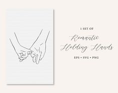 two hands holding each other with the words i set of romantic wedding cards