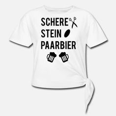 a t - shirt with the words schree stein paarbier on it