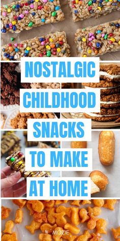 the words nostalgic childhood snacks to make at home