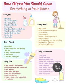 how often you should clean your house in the morning? info on cleaning and hygiene tips