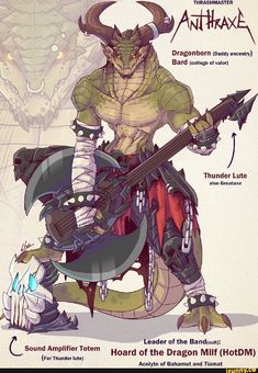 an image of a character from the video game antshake with his guitar and horns