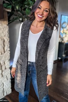 Wrap yourself in style and comfort with our Dreams And Aspirations vest! This light taupe vest features two handy pockets so you can carry what you need. It's true-to-size for a flattering fit, so don't hesitate - get your perfect size today! Dreams and aspirations start here. (Size down if you're in between sizes!) Long Sweater Vest, Office Look, Long Sweater, Long Sweaters, Sweater Vest, Online Boutique, In Style, Your Perfect, Carry On