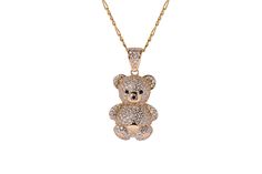 Artisan Carat - Gold Teddy Bear Necklace 14k Gold Teddy Bear Ring, Gold Teddy Bear, Teddy Bear Necklace, Expensive Jewelry Luxury, Bear Necklace, Theodore Roosevelt, Hunting Trip, Jewelry Luxury, Expensive Jewelry