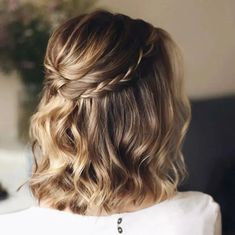 Bob Wedding Hairstyles, Prom Hairstyles For Short Hair, Shoulder Hair, Short Wedding Hair, Bridal Hairstyles, Long Bob Hairstyles, Penteado Cabelo Curto