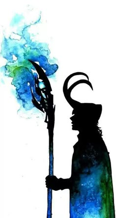 Loki silhouette. I love this painting! Simple yet effective:) credit to the artist! Loki Silhouette, Glorious Purpose, Funny Marvel, Loki Marvel, Loki Thor, Ms Marvel, Loki Laufeyson, Marvel Wallpaper, Tom Hiddleston Loki