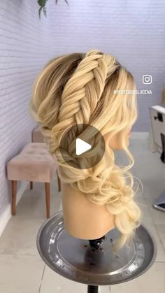 Off To The Side Wedding Hair, Side Braid Hairstyles For Wedding, Side Updos For Long Hair, One Side Hairstyle Woman, Side Hairstyles Wedding, Bride Hair Down, Nail Options, Wedding Sides, Side Braid Hairstyles