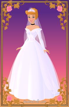 the princess in her wedding dress