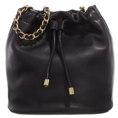 Distinguished By A Glistening Chain Strap, Ralph Lauren's Emmy Bucket Bag Is Crafted With Luxurious Leather And A Spacious Silhouette For A Style That Is As Practical As It Is Chic. Mini Sized Bag; 7-1/4"W X 7-1/2"H X 4-1/2"D (Width Is Measured Across The Bottom Of The Bag); 1.45 Lbs. Approx. Weight Silhouette Is Based Off 5'9" Model 14"L Crossbody Chain Strap Magnetic Snap Closure With Drawstring Gold-Tone Hardware Interior Slip Pocket Dust Bag Included Leather; Lining: Polyester Professional L Luxury Chic Ralph Lauren Bottoms, Chic Luxury Ralph Lauren Bottoms, Luxury Ralph Lauren Double Handle Shoulder Bag, Ralph Lauren Shoulder Bag With Palladium Hardware For Everyday, Ralph Lauren Shoulder Bag With Palladium Hardware, Black Bucket Bag, Ralph Lauren Bags, Black Bucket, Leather Bucket Bag