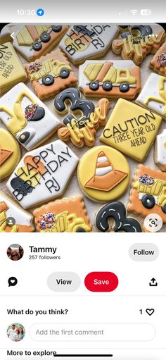 an image of some cookies that are on the twitter account for someone's birthday