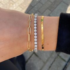 Herringbone Bracelet, Italian Bracelet, Necklace Length Guide, Bracelet Size Chart, Kids Rings, Herringbone Chain, Kids Bracelets, Classic Bracelets, Diamond Tennis Bracelet