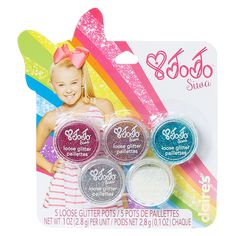 <P>JoJo Siwa loves getting glittered for her dance shows! This pack contains 5 different colored glitter pots filled with the brightest sparkly glitter! Choose between white, silver, teal, purple or pink!</P><P><STRONG>Glitter Pots</STRONG> by <STRONG>JoJo Siwa©</STRONG></P><UL><LI>5 pack</LI><L... Jojo Bow, Halloween Lollipop, Loose Glitter, Bday Girl, Jojo Siwa, 10th Birthday