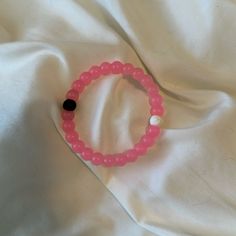 Pink Lokai Bracelet. Size Small. Elegant Pink Stretch Bracelet For Everyday, Hypoallergenic Pink Bracelets For Everyday, Minimalist Pink Round Bracelet, Everyday Pink Hypoallergenic Stretch Bracelet, Minimalist Pink Hypoallergenic Bracelets, Casual Pink Wristband For Everyday, Minimalist Pink Beaded Bracelets For Friendship, Elegant Pink Bracelets For Beach, Minimalist Pink Beaded Bracelet