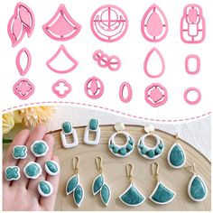 the cookie cutters are designed to look like earrings