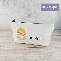 ★Descriptions * Lovable cute illustration images and your own name on a capacious cotton canvas zippered pencil case * Can choose from 30 adorable pretty designs and 12 stylish fonts * Can also be used as a cosmetic bag    ★Dimensions * 9.4" x 5.1" (24cm x 13cm)   ★Features * Capacious Ssize cotton canvas fabric zippered pencil case * Built-in zipper to prevent contents from coming out ★Instructions * Turn bag inside out and wash in cold water using a mild detergent * Wash gently by hand to avoi Back To School White Cosmetic Bag, White Zipper Pouch Cosmetic Bag For School, Back To School White Bag With Zipper Pouch, White Zipper Pouch Pencil Case For Back To School, White Pencil Cosmetic Bag For Back To School, White Pencil-shaped Cosmetic Bag For Back To School, White Pencil Case Pouch For School, Personalized White Zipper Pouch Cosmetic Bag, Personalized Rectangular Pencil Case For Daily Use