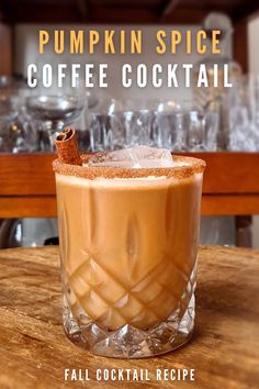 the pumpkin spice coffee cocktail is ready to be served at your next party or gathering