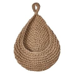 a large round basket hanging from a rope