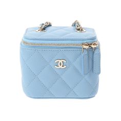 CHANEL Small Vanity Chain Shoulder Blue Champagne AP1340 Women's Caviar Skin BagBrand: ChanelGender: Men,WomenLine: Caviar SkinModel: AP1340Color: Blue, Champagne, Champagne gold, WhiteHardware color: Champagne goldMaterial: Caviar leatherComes with: Box, Dust bag, Size (HxWxD): 10cm x 10cm x 8cm / 3.93'' x 3.93'' x 3.14'' Chanel Vanity Bag, Blue Chanel, Chanel Vanity, Blue Champagne, White Hardware, Skin Model, New Taiwan Dollar, Small Vanity, Chanel Brand