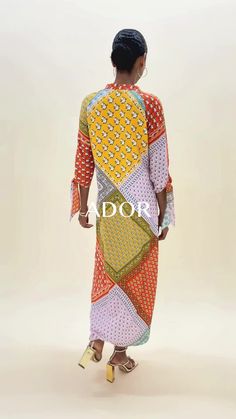 Season:Summer; Fabric:Polyester,100% Polyester; Sleeve Length:3/4-Length Sleeve; Dress Length:Maxi; Look After Me:Machine wash; Gender:Women's; Style:Casual Daily; Elasticity:Inelastic; Occasion:Casual Daily,Weekend; Dresses Type:Print Dress; Pattern:Cyclic Pattern; Design:Print; Neckline:High Neck; Sleeve Type:Split; Brand:Ador; Listing Date:05/27/2024; Bust:; Hips:; Length:; Sleeve:; Waist:; Fit US Size:; Fit UK Size:; Dress Length Type:Maxi Dress; Fit FR Size:; Fit DE Size:; Looseness:Loose Fit