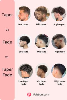 Check out Taper Vs Fade Vs Taper Fade haircut complete comparison to find out how the haircuts differ from each other. Taper Vs Fade Haircut, Taper Mid Fade Haircut, Low Tapper Cut, Tapper Fade Boys Haircut Curly, Men’s Taper Fade, Tapper Fade Alto, Tapper Fade Boys, Mid Fade Taper, Mid Taper Haircut